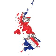 Gro&szlig;britannien mit Flagge