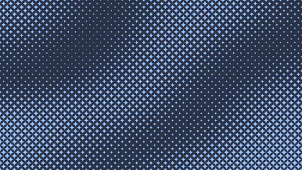 Stars Halftone Geometric Pattern Vector Smooth Subtle Texture Abstract Blue Background. Modern Checkered Half Tone Art Warped Structure. Surface Distort Effect Monochrome Navy Wide Wallpaper