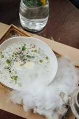 summer soup with vegetables