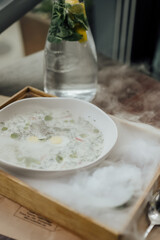 summer soup with vegetables