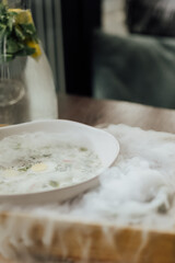 summer soup with vegetables