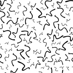 Seamless pattern with sketch squiggle