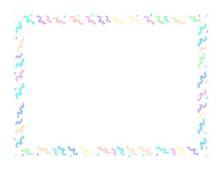 doodle colorful frame vector background