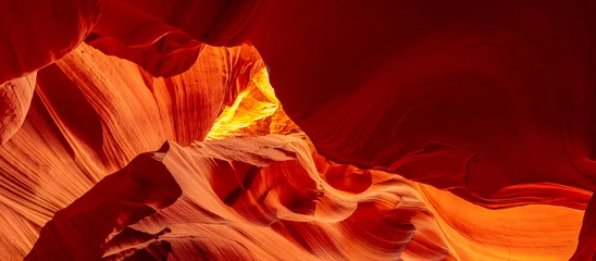 Foto op Plexiglas abstracte achtergrond in de beroemde Antelope-canyon in de buurt van Page © emotionpicture