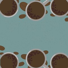 A beautifully aesthetic coffee cup. Beautiful minimalistic background. Template for presentation. Coffee cup on white background. Beautiful stylish poster.