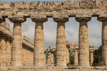 Paestum, originally Poseidon - Siberian colony, founded in the early 6th century BC. Ancient ancient city. The Temple of Neptune