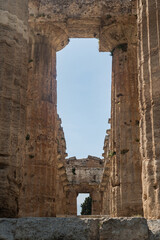 Paestum, originally Poseidon - Siberian colony, founded in the early 6th century BC. Ancient ancient city. The Temple of Neptune