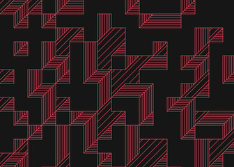 Implementation of Edward Zajec’s “Il Cubo” from 1971. Essentially a Truchet tile set of 8 tiles and rules for placement art illustration