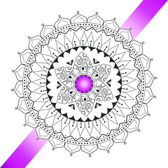 Colorful creative luxury decorative mandala background design template.