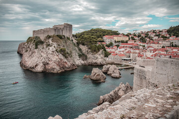 Fototapeta na wymiar Stunning view over the fort of Dubrovnik.