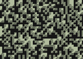 Implementation of Edward Zajec’s “Il Cubo” from 1971. Essentially a Truchet tile set of 8 tiles and rules for placement art illustration