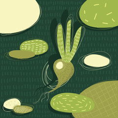 green vegetable vector icon on abstract background