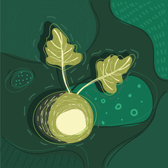 green vegetable vector icon on abstract background