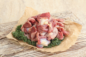 Raw chicken stomach for cooking