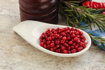 Red pepper corn seeds aroma