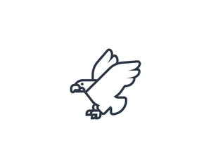Eagle vector flat emoticon. Isolated Eagle emoji illustration. Eagle icon