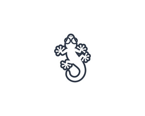 Lizard vector flat emoticon. Isolated Lizard emoji illustration. Lizard icon