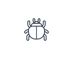 Beetle vector flat emoticon. Isolated Beetle emoji illustration. Beetle icon