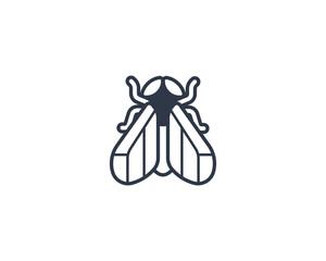 Fly insect vector flat emoticon. Isolated Fly insect emoji illustration. Fly insect icon