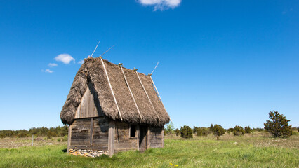 old house in the countryside on a summerday