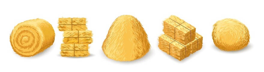 Straw bales isolated © vectortatu