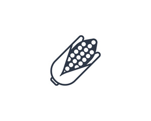 Ear of Corn vector flat emoticon. Isolated Ear of Corn emoji illustration. Corn icon