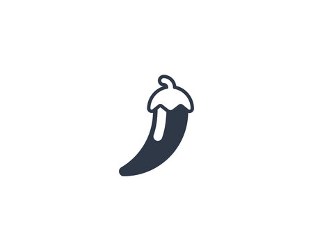 Hot Pepper vector flat emoticon. Isolated Chili Pepper illustration. Chili Pepper icon