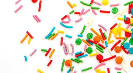 sugar decorations on a white