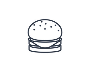 Burger vector flat emoticon. Isolated Hamburger emoji illustration. Burger icon
