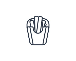French Fries vector flat emoticon. Isolated French Fries emoji illustration. French Fries icon