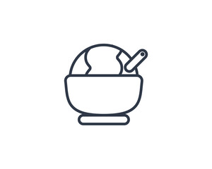 Shaved ice vector flat emoticon. Isolated Shaved ice illustration. Shaved ice icon