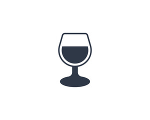 Wine glass vector flat emoticon. Isolated Wine glass illustration. Wine glass icon