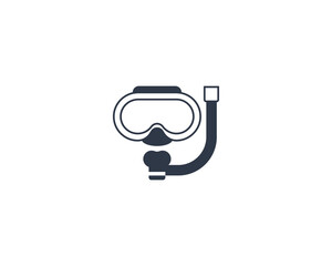 Diving Mask vector flat emoticon. Isolated Diving Mask illustration. Diving Mask icon