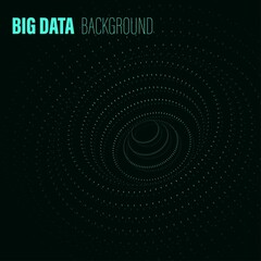 Big data dotted background