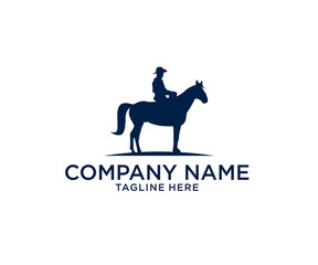horse logo design silhouette illustration