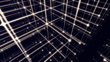 ビジネス VJ トンネル ワイヤーフレーム 格子 白黒 [別Verあり]