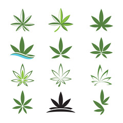 Canabis Logo Template vector symbol nature