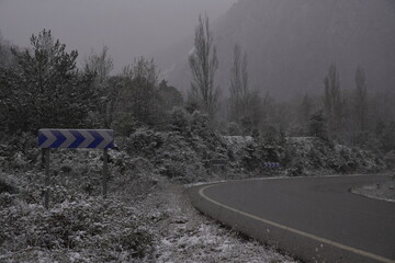 snowy road 
