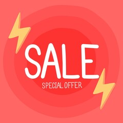 Special Offer Sale Tag discount symbol retail sticker sign price.