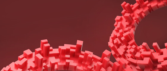 Technology to connect to the digital world in the concept of the internet and secure data collection for Metaverse connection and communication. concept, copy space, digital, banner -3d Rendering