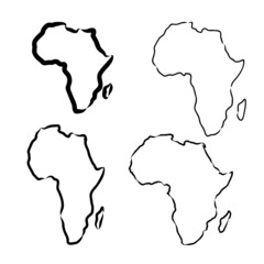 Africa map icon. isolated on white background. Vector illustration.