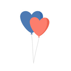Fototapeta na wymiar Vector heart shaped balloons set isolated on transparent background