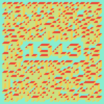 1943 Implementation of Edward Zajec &ldquo;Il Cubo&rdquo; from 1971. Essentially a Truchet tile set of 8 tiles and rules for placement art illustration