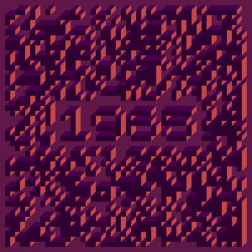 1965 Implementation of Edward Zajec &ldquo;Il Cubo&rdquo; from 1971. Essentially a Truchet tile set of 8 tiles and rules for placement art illustration