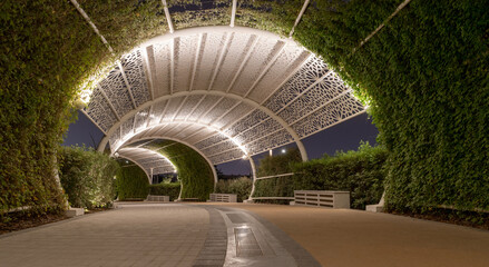 Gharrafa public park during night