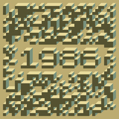 1986 Implementation of Edward Zajec “Il Cubo” from 1971. Essentially a Truchet tile set of 8 tiles and rules for placement art illustration