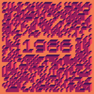 1986 Implementation of Edward Zajec &ldquo;Il Cubo&rdquo; from 1971. Essentially a Truchet tile set of 8 tiles and rules for placement art illustration