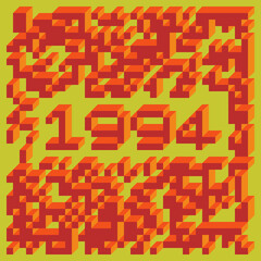 1994 Implementation of Edward Zajec “Il Cubo” from 1971. Essentially a Truchet tile set of 8 tiles and rules for placement art illustration