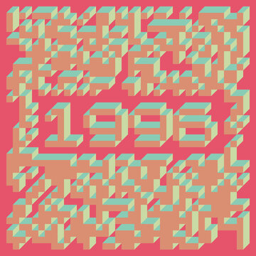 1996 Implementation of Edward Zajec &ldquo;Il Cubo&rdquo; from 1971. Essentially a Truchet tile set of 8 tiles and rules for placement art illustration