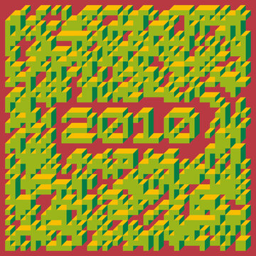 2010 Implementation of Edward Zajec &ldquo;Il Cubo&rdquo; from 1971. Essentially a Truchet tile set of 8 tiles and rules for placement art illustration